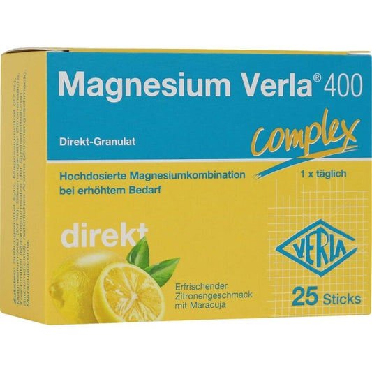 MAGNESIUM VERLA 400 MG DIREKT 25 STICKS