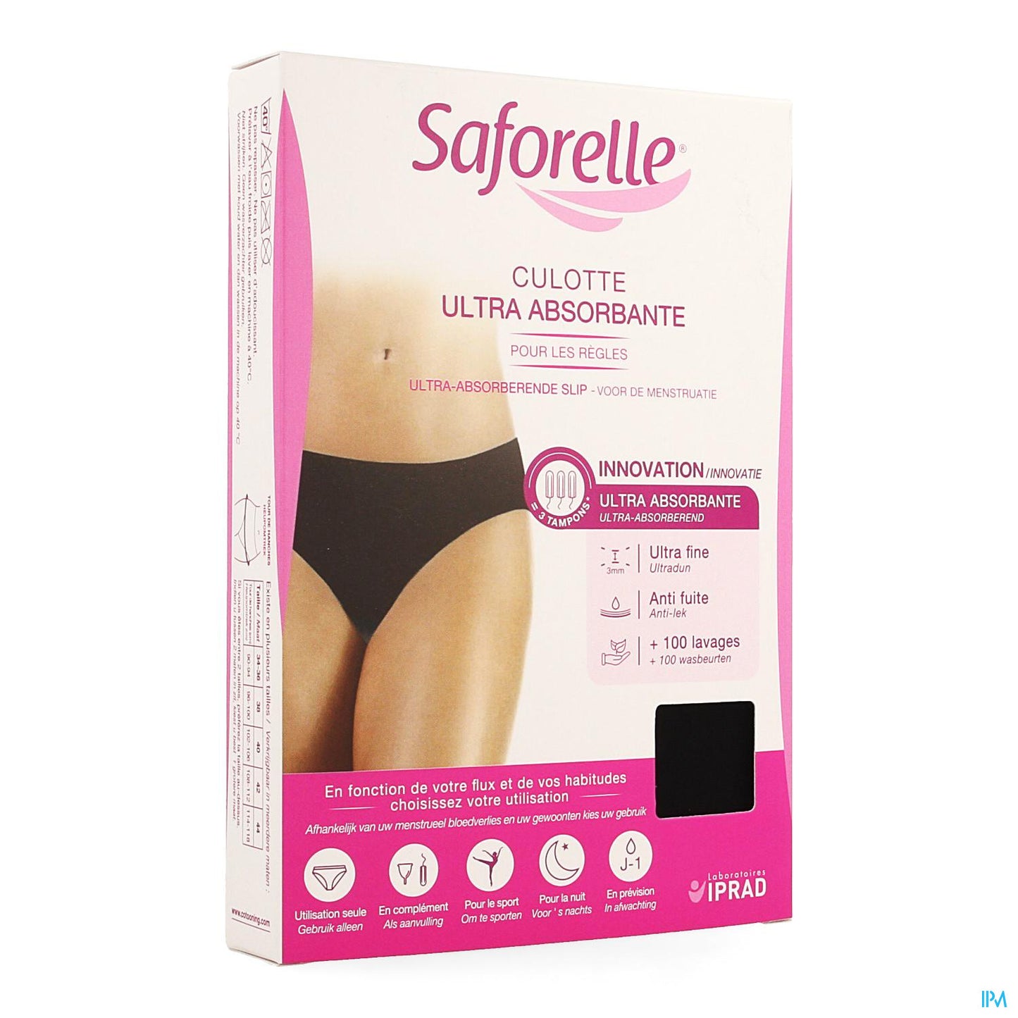 SAFORELLE CULOTTE ABSORBANTE TAILLE S