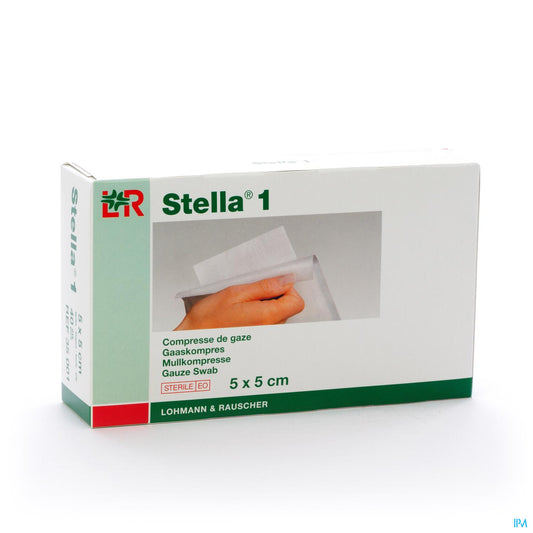 COMPRESSES STELLA 1/1 5*5 CM A 40