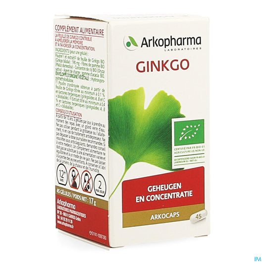 ARKOGELULES GINGKO BIO 45 GEL