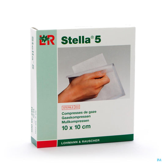 COMPRESSES STELLA 5/1 10*10 CM A 12