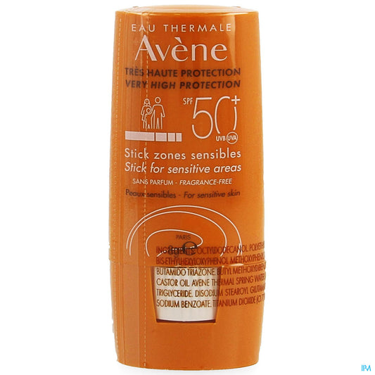 AVENE SOL F50+ STICK ZONES SENSIBLES NF