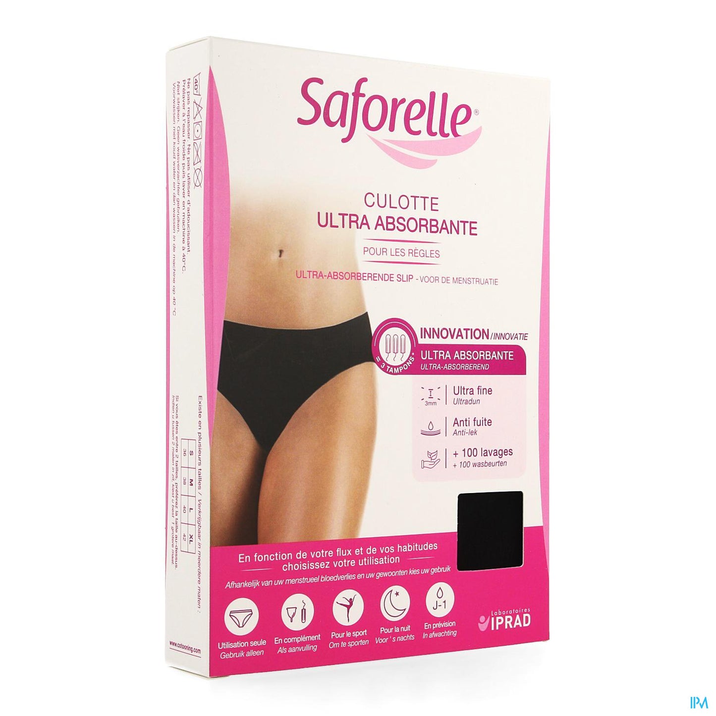 SAFORELLE CULOTTE ABSORBANTE TAILLE M