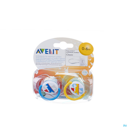 AVENT 2 SUCETTES SILIC DESIGN 0-6 MOIS