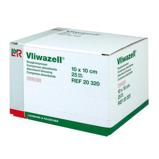 VLIWAZELL 10X10 CM A 25 COMPRESSES