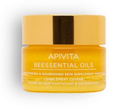 APIVITA BEESSENTIAL BAUME DE NUIT FORTIFIANT & NOURISSANT COMPLEMENT CUTANE 15 ML
