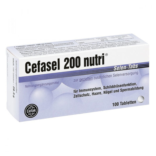 CEFASEL 200 NUTRI SELEN 100 TABS