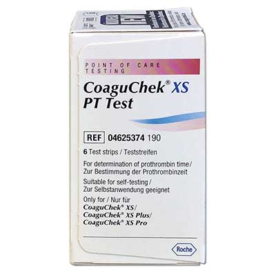 COAGUCHEK XS PT TESTS 6 STRIPS