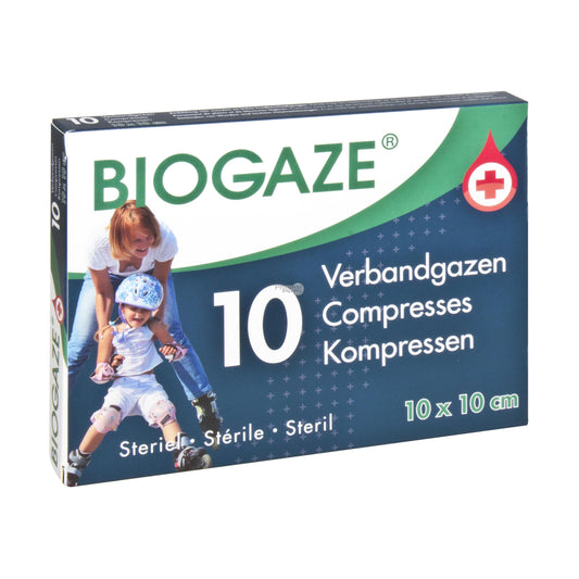 BIOGAZE 10*10 CM 10 COMPRESSES