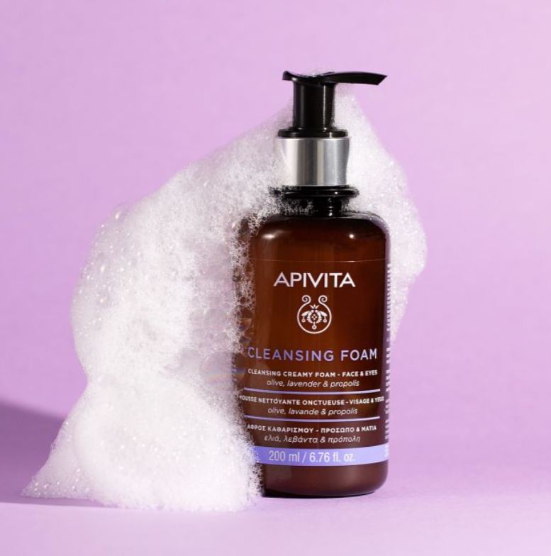 APIVITA CLEANSING MOUSSE ONCTUEUSE NETTOYANTE - VISAGE ET YEUX 200 ML