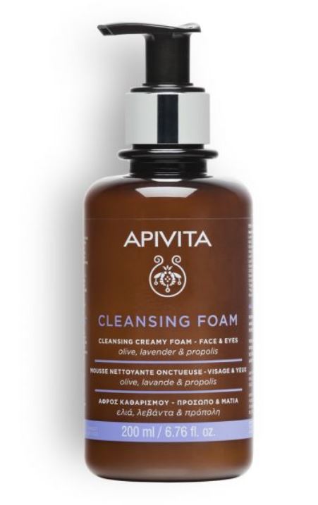 APIVITA CLEANSING MOUSSE ONCTUEUSE NETTOYANTE - VISAGE ET YEUX 200 ML