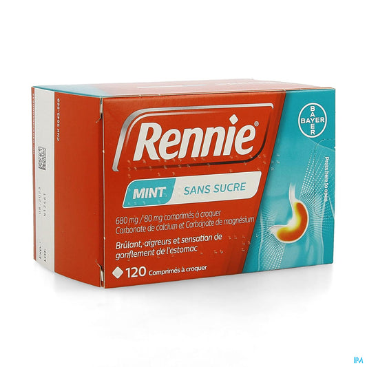 Rennie Zonder Suiker/sans Sucre Pastilles 120