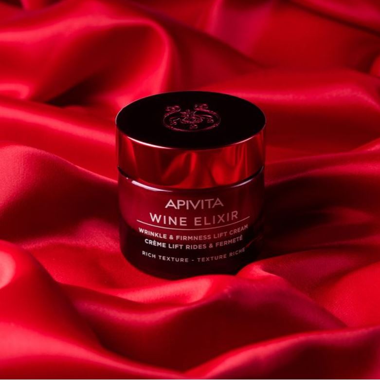APIVITA WINE ELIXIR CRÈME LIFT RIDES & FERMETÉ - TEXTURE RICHE 50 ML