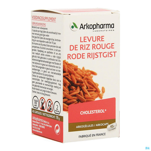 ARKOGELULES LEVURE RIZ ROUGE BIO 45 GEL