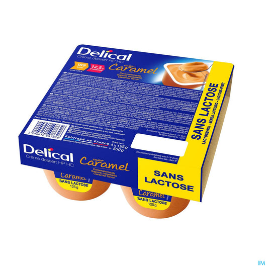 DELICAL CREME SANS LACTOSE CAFE 4*125G