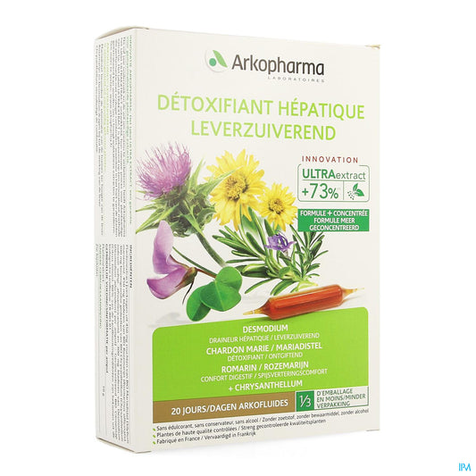 ARKOFLUIDE DETOX HEPATIQUE BIO 20 AMP