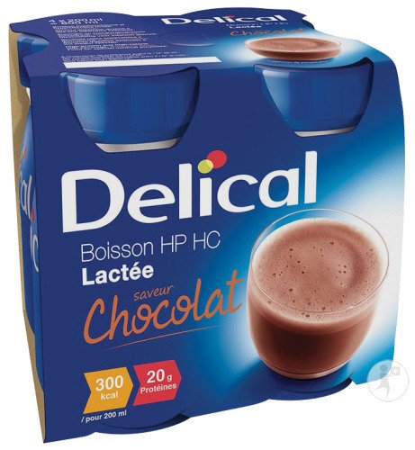DELICAL BOISSON LACT HP/HC CHOCO 4*200ML