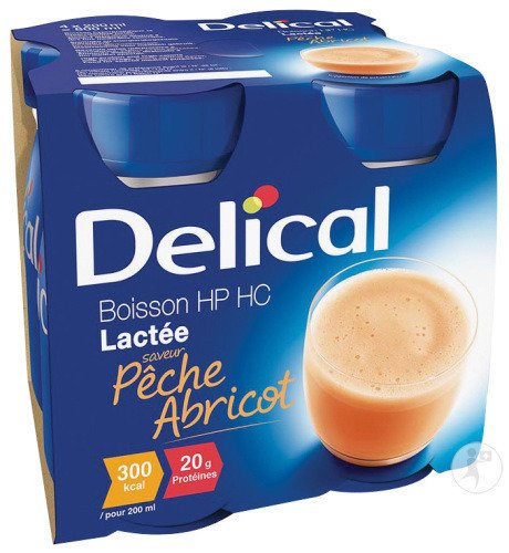 DELICAL BOISSON LACT HP/HC PECHE 4*200ML