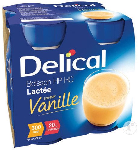DELICAL BOISSON LACT HP/HC VANILLE 4*200