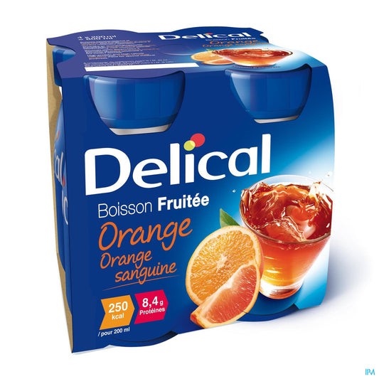 DELICAL BOISSON FRUIT ORANGE 4*200 ML