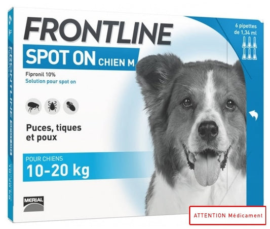 FRONTLINE SPOT ON CHIEN M 10-20 KG A 6