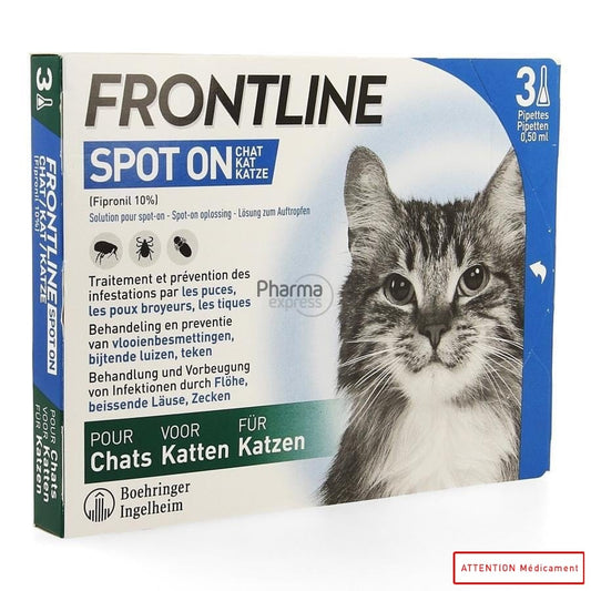FRONTLINE SPOT ON CHAT 3*0,5 ML VET