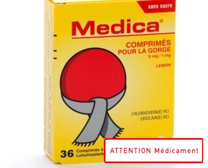 Medica Comprimes Gorge Lemon Comp A Sucer 36