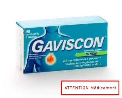 Gaviscon Menthe Comp A Croquer 48 X 250mg