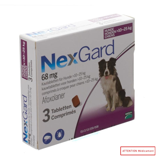 NEXGARD 68 MG L 3 CPR CROQ VET