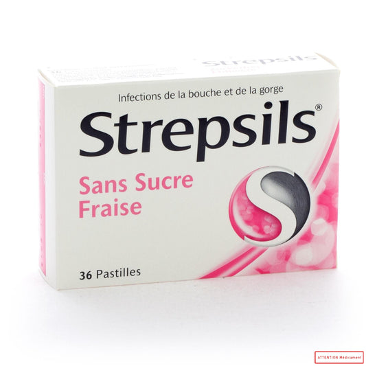 STREPSILS SS SUCRE FRAISE 36 PAST