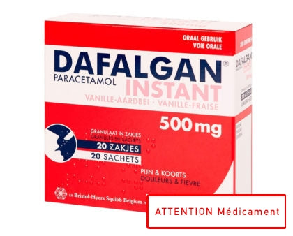 DAFALGAN INST VANILLE/FRAISE 500MG 20SAC