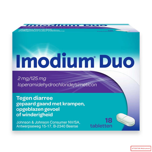IMODIUM DUO 2/125 MG 18 CPR