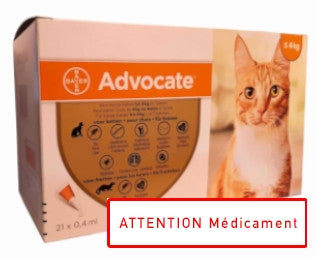 ADVOCATE SPOT ON CHAT <4 KG 21*0,4 ML