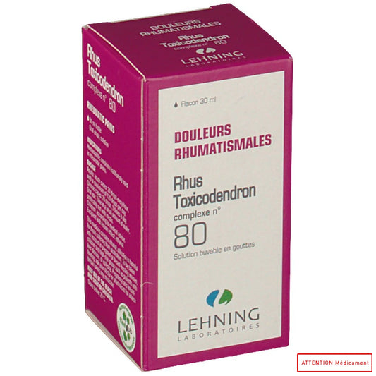 RHUS TOXICODENDRON CPX 80 LHL GTTS 30 ML