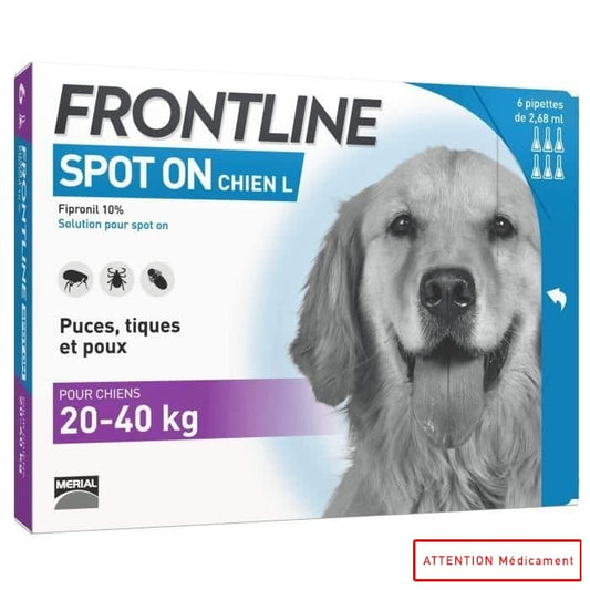 FRONTLINE SPOT ON CHIEN L 20-40 KG A 6