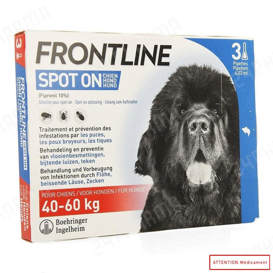 FRONTLINE SPOT ON CHIEN XL 40-60 KG A 3