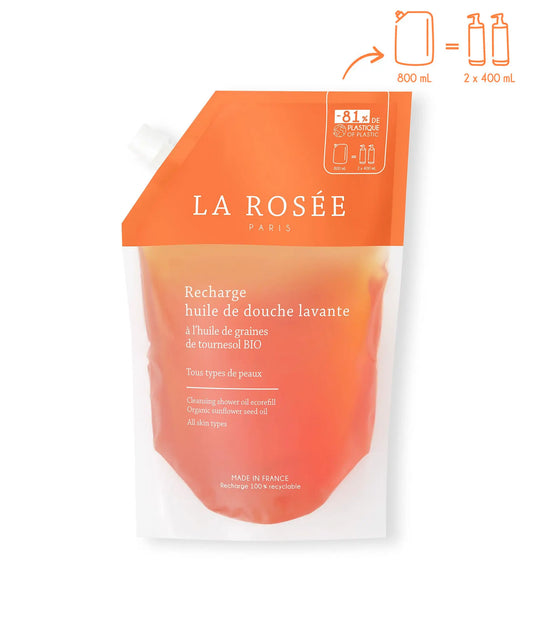 LA ROSEE ECORECHARGE HUILE DOUCHE 800ML