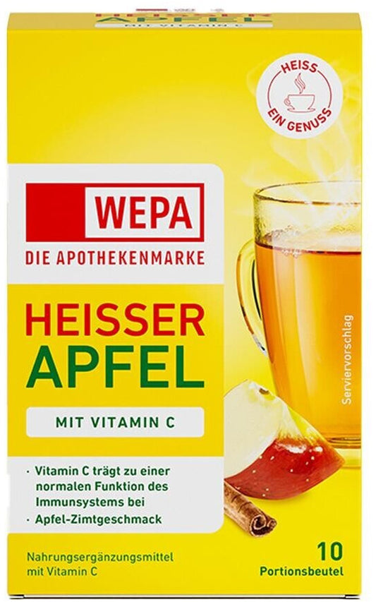 WEPA HEISSER APFEL + VIT C PULVER 10X10G