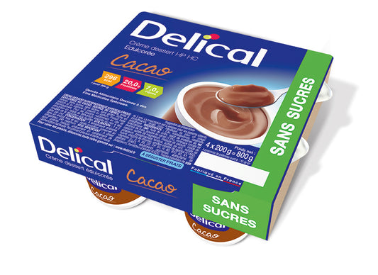 DELICAL CREME DESS HPHC SS CACAO 125*4
