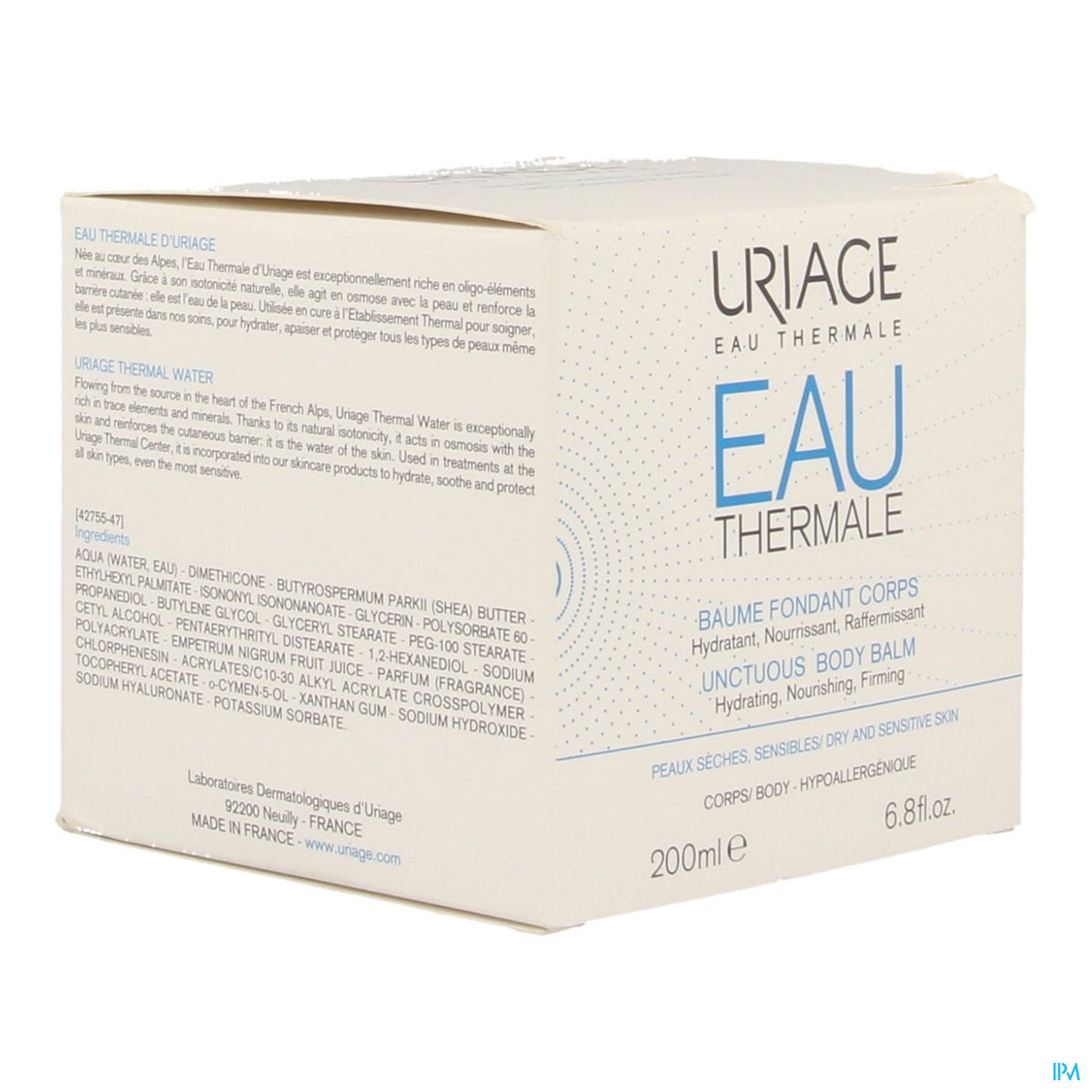URIAGE EAU THERMALE BAUME FOND COR 200ML