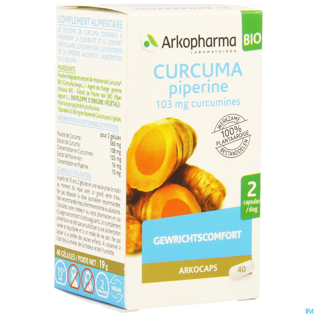 ARKOGELULES CURCUMA + PIPERINE 40CAPS