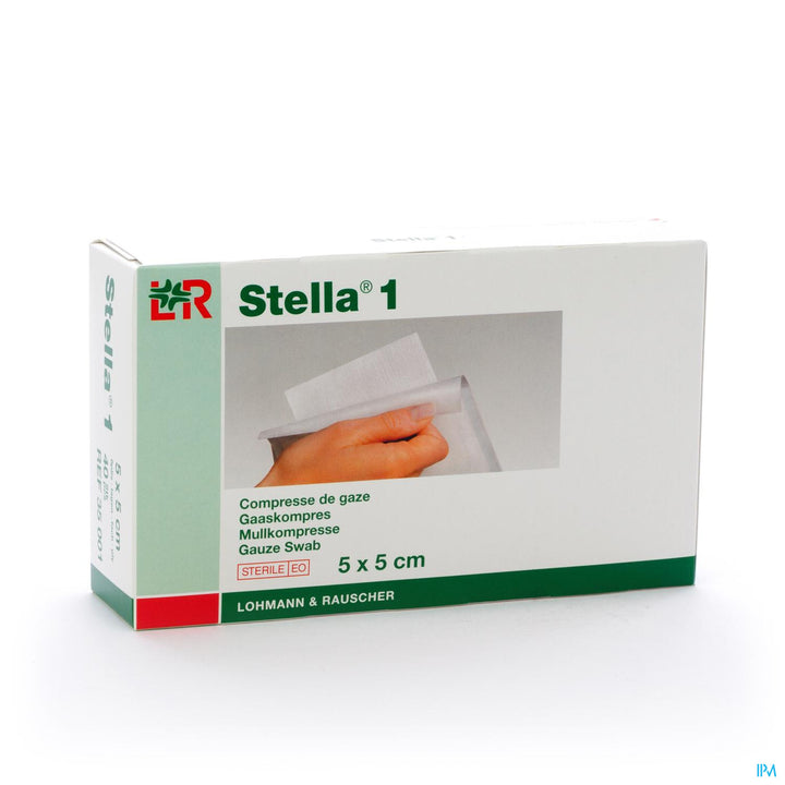 COMPRESSES STELLA 1/1 5*5 CM A 40