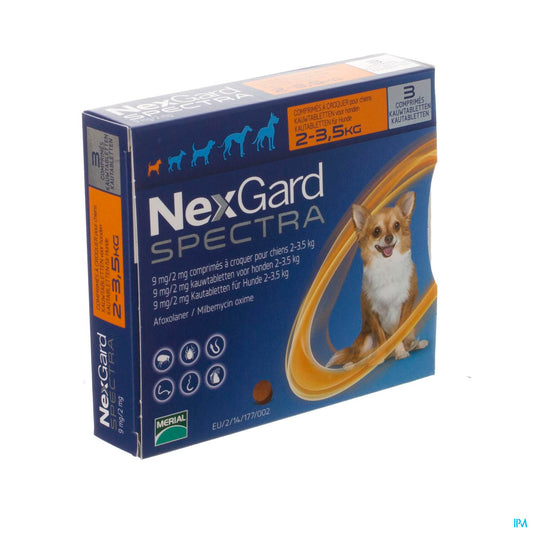 NEXGARD SPECTRA XS 3 CPR A CROQUER VET