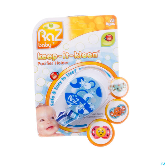 Raz Baby Keep It Clean Attache Sucette Bleu