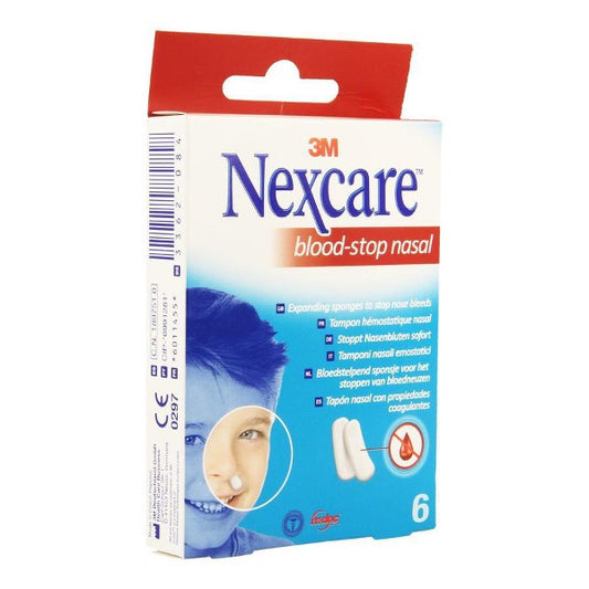 NEXCARE BLOOD STOP NASAL PLUG A 6