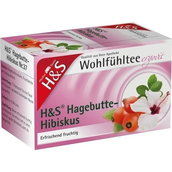 H+S THÉ DE BIEN-ÊTRE FRUIT DE L'ÉGLANTIER+HIBIS 20 SACH   NR37