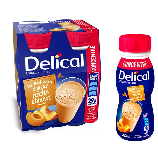DELICAL CONCENTRE PECHE ABRICOT 4*200 ML