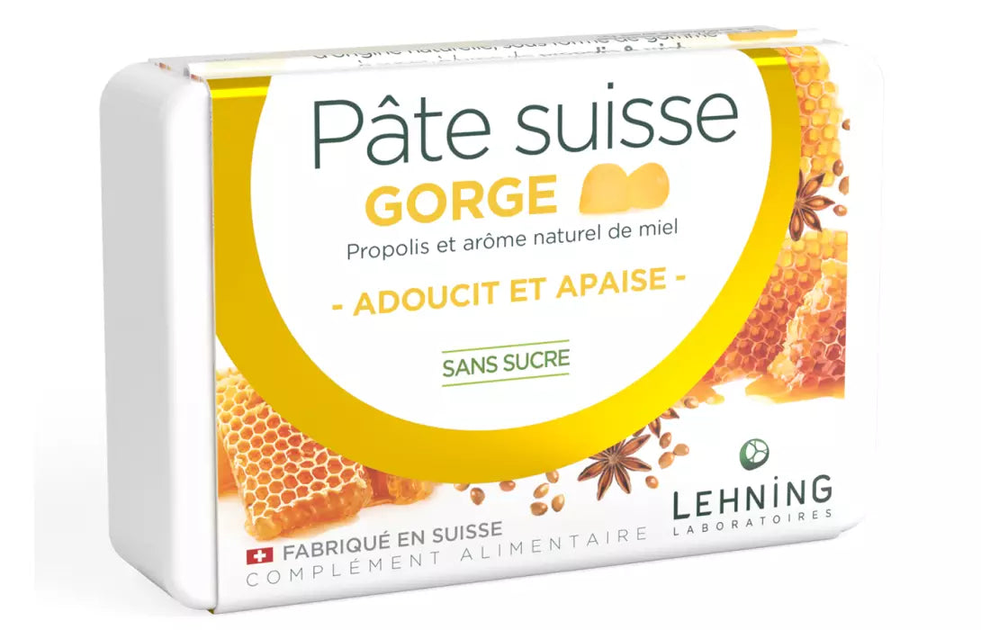 Pâte Suisse Gorge Propolis et Miel Lehning 50g