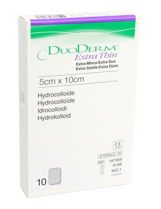 DUODERM EXTRA MINCE 5*10 CM 10 PL 187959
