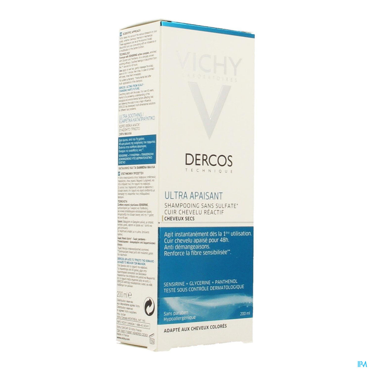 DERCOS SH DERMO APAISANT CHEV SEC 200 ML
